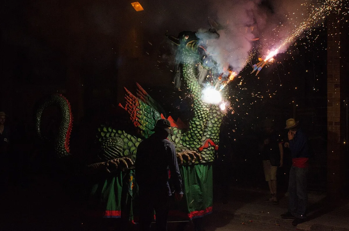 Drac de Ribes al correfoc