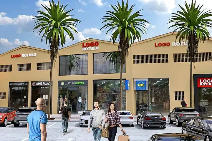 Recreació del centre comercial Valentí Village